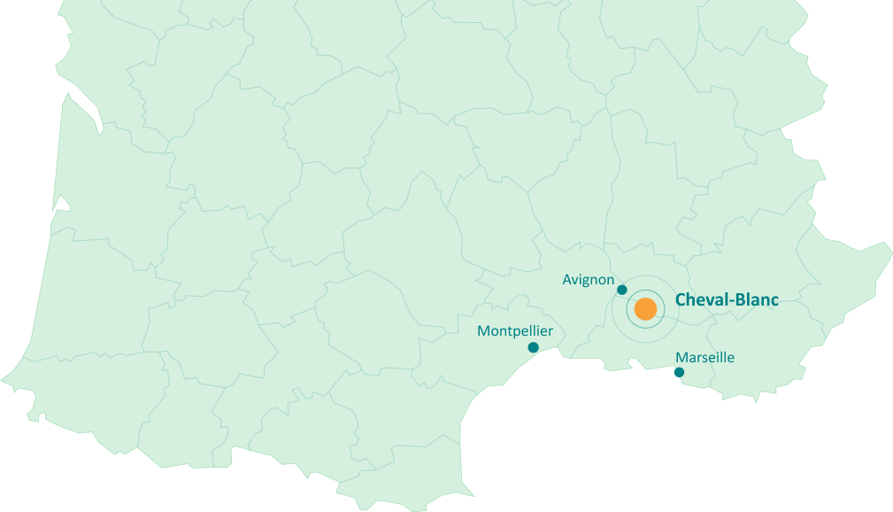 Localisation de la Mairie de Cheval-Blanc